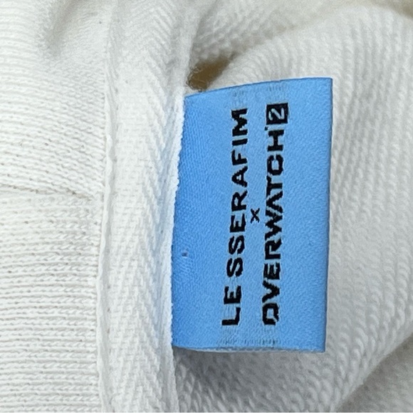 Overwatch x Le Sserafim M hoodie sweatshirt 0289 unisex men ivory white graphic - Picture 8 of 10